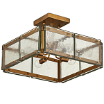 Потолочный светильник квадратный из толстого литого стекла Cast Glass варинант исполнения - 5 | Loft Concept в Уфе