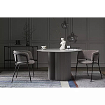 Стул полукруглый с каркасом из металла и мягким сиденьем и спинкой Soft Chenille варинант исполнения - 3 | Loft Concept в Уфе