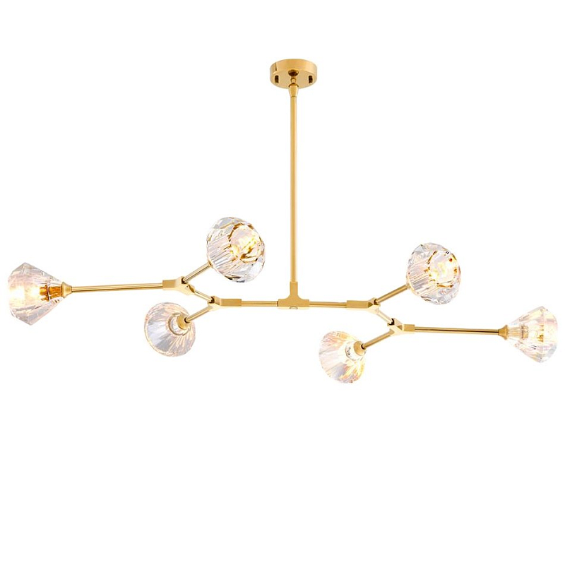 Люстра Chandelier Salasco Gold Золотой Прозрачный (Transparent) в Уфе | Loft Concept 