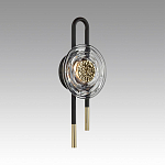 Бра черного цвета с круглым прозрачным стеклянным плафоном Virelia  варинант исполнения - 2 | Loft Concept в Уфе