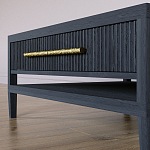 Кофейный стол Primo с двумя ящиками Черный дуб варинант исполнения - 5 | Loft Concept в Уфе