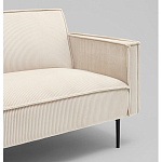 Диван современный вельветовый прямой Worcester Молочный варинант исполнения - 3 | Loft Concept в Уфе