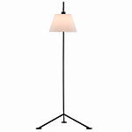 Торшер с черным наклонным корпусом и конусовидным абажуром Black Tripod варинант исполнения - 3 | Loft Concept в Уфе