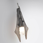 Подвесной светильник с черной металлической основой и рельефным плафоном Glass Pod варинант исполнения - 6 | Loft Concept в Уфе