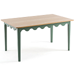 Деревянный обеденный стол Wavy Wooden Dining Table Green варинант исполнения - 1 | Loft Concept в Уфе