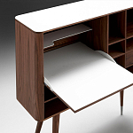 Дизайнерский комод-буфет на высоких ножках с выдвижными ящиками и открытыми полками Joshar варинант исполнения - 4 | Loft Concept в Уфе