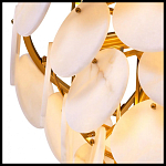 Люстра четырехъярусная с подвесками в форме дисков Cryptocrystalline Stone варинант исполнения - 1 | Loft Concept в Уфе