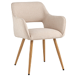 Стул в рогожке бежевого цвета NEASAN STOOL варинант исполнения - 1 | Loft Concept в Уфе