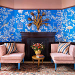 Обои ручная роспись Houghton Canton Blue варинант исполнения - 3 | Loft Concept в Уфе