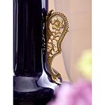 Ваза темно-синяя фарфоровая с бронзовыми ручками и ножками Eden Garden варинант исполнения - 5 | Loft Concept в Уфе