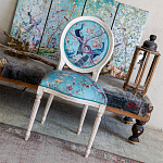Стул из массива бука с изображением птиц и цветов Turquoise Beige Chinoiserie Garden Chair варинант исполнения - 6 | Loft Concept в Уфе