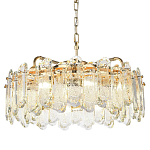 Люстра подвесная круглая с хрустальными овальными подвесками Harmonica варинант исполнения - 1 | Loft Concept в Уфе