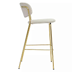 Стул барный широкой полукруглой спинкой на золотистых ножках Chair Smooth Shapes варинант исполнения - 2 | Loft Concept в Уфе