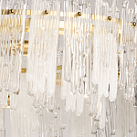 Люстра круглая с прозрачными стержнями разной длины Textured Glass Chandelier варинант исполнения - 4 | Loft Concept в Уфе