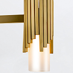 Люстра цвета латунь с 4-мя матовыми цилиндрическими плафонами Elstead Lighting варинант исполнения - 4 | Loft Concept в Уфе