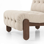 Кресло с деревянным каркасом и обивкой из ткани букле Medieval Furniture варинант исполнения - 4 | Loft Concept в Уфе