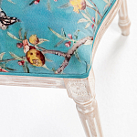 Стул из массива бука с изображением птиц и цветов Turquoise Beige Chinoiserie Garden Chair варинант исполнения - 5 | Loft Concept в Уфе