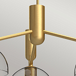 Люстра с 3-мя прозрачными полусферическими плафонами из стекла Alora Mood варинант исполнения - 3 | Loft Concept в Уфе