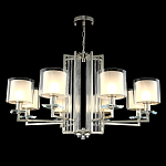 Люстра с 8-ю цилиндрическими плафонами из стекла Laurent варинант исполнения - 8 | Loft Concept в Уфе