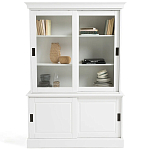 Витрина с раздвижными дверцами Wells Glass Showcase White варинант исполнения - 2 | Loft Concept в Уфе