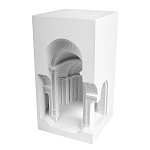 Встраиваемый в стену гипсовый светильник под покраску с арками и рельефными колоннами Antiquity Athena варинант исполнения - 2 | Loft Concept в Уфе