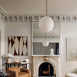 Подвесной светильник в форме шара из белого текстурного стекла Atmosphere варинант исполнения - 3 | Loft Concept в Уфе