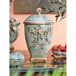 Ваза с крышкой и цветочным узором Genuine Chinese Classics варинант исполнения - 2 | Loft Concept в Уфе