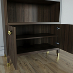 Книжный Стеллаж Elsa Dreams Walnut с задней стенкой варинант исполнения - 4 | Loft Concept в Уфе