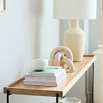 Консоль деревянной столешницей и полкой Wooden Table Top and Shelf варинант исполнения - 4 | Loft Concept в Уфе