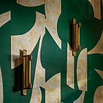 Обои ручная роспись в стиле Арт-деко Symphony Original colourway on Jade silk dupion варинант исполнения - 2 | Loft Concept в Уфе