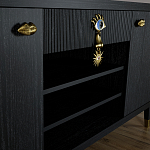 Комод-буфет Elsa Dreams Black с открытыми полками   варинант исполнения - 4 | Loft Concept в Уфе