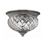 Потолочный светильник с чашеобразным плафоном из толстого волнообразного стекла и широким узорчатым основанием Hinkley варинант исполнения - 5 | Loft Concept в Уфе