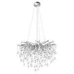 Люстра подвесная с прозрачными стеклянными подвесками в форме капель Диаметр 60 см Droplet Chandelier варинант исполнения - 10 | Loft Concept в Уфе