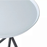 Столик приставной с круглой серой столешницей и черным основанием Round Stable Table варинант исполнения - 3 | Loft Concept в Уфе