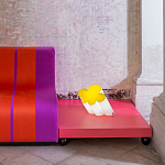 Дизайнерский кофейный стол на круглых ножках Poltronova T02 Pink Coffee Table варинант исполнения - 12 | Loft Concept в Уфе