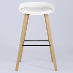 Барный стул на ножках из натурального дерева Boras White варинант исполнения - 3 | Loft Concept в Уфе