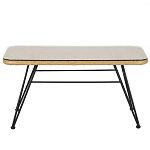 Журнальный столик с столешницей из ротанга и стекла Wicker Tabletop Under Glass варинант исполнения - 1 | Loft Concept в Уфе