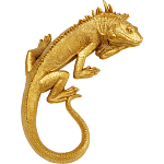 Настенный декор в виде золотой ящерицы Golden Lizard  варинант исполнения - 1 | Loft Concept в Уфе