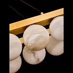 Люстра линейная прямоугольная с сферическими плафонами Phased Spheres варинант исполнения - 3 | Loft Concept в Уфе