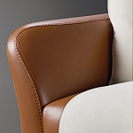 Элитарный современный диван Birmingham с кожаной спинкой варинант исполнения - 3 | Loft Concept в Уфе