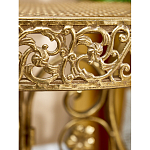 Столик приставной золотистый с орнаментом на столешнице Tanzania варинант исполнения - 7 | Loft Concept в Уфе