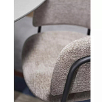 Стул полукруглый с каркасом из металла и мягким сиденьем и спинкой Soft Chenille варинант исполнения - 8 | Loft Concept в Уфе