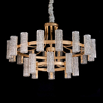 Люстра двухъярусная круглая с текстурными цилиндрическими плафонами Glimpse варинант исполнения - 7 | Loft Concept в Уфе