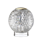 Настольная лампа с прозрачным шарообразным плафоном на цилиндрической подставке Crystal Globule варинант исполнения - 1 | Loft Concept в Уфе