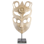 Маска ручной работы деревянная с резьбой Mask of Happiness варинант исполнения - 1 | Loft Concept в Уфе