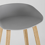 Барный стул на ножках из натурального дерева Boras Grey варинант исполнения - 7 | Loft Concept в Уфе