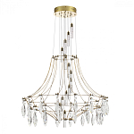 Люстра подвесная из металла с хрустальными прозрачными подвесками Quasar 81 варинант исполнения - 2 | Loft Concept в Уфе