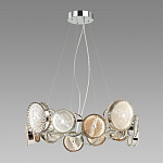 Люстра с плафонами из дымчатого стекла Glass Peonies варинант исполнения - 3 | Loft Concept в Уфе