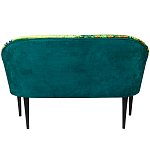 Диван двухместный из натурального бука зеленый с цветочным принтом Impressionism in Art варинант исполнения - 2 | Loft Concept в Уфе