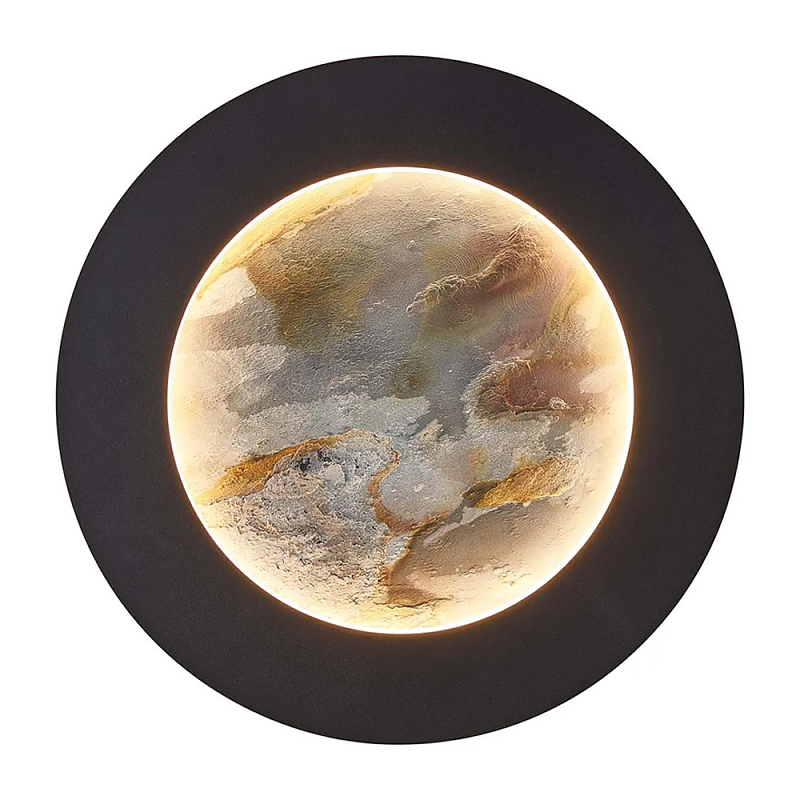 Бра в форме диска черного цвета Borders of Black Черный в Уфе | Loft Concept 